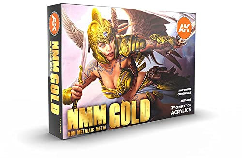 Non Metallic Metal Gold Set - AK Interactive Acrylic 3g Paints- AK11606