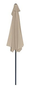 GARDEN FRIEND Parasol demi-taupe diamètre 2,7 m
