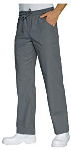 tessile astorino Pantalón de cocinero con elástico – Hombre, Mujer – Pantalón Chef Gris Oscuro – Uniforme para cocina y restaurante – Fabricado en Italia gris oscuro M