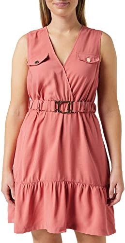 Morgan Robe droite fluide ceinturée Orange 42