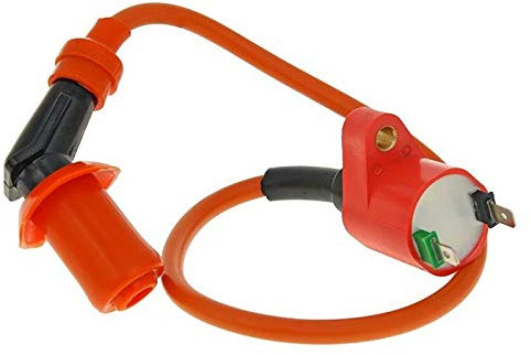 Zündspule mit Kerzenstecker 2 Pins Hochspannung für 50ccm 2-Takt und 50-125ccm 4-Takt Roller Scooter GY6