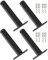 HAOMEO Pied de Lit, Pieds pour Sommier à Lattes | Hauteur: 38cm (+2cm) Reglable | Design: Noir | Matériel: Metal | Carré: 3 x 3 cm | pour Les Cadres et Les Lattes en Bois | Lot de 4