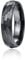 Vakki Wolframcarbid Herren Ring Schwarz Gehämmerter Matt Wolfram 6mm Größe 66(21.0)
