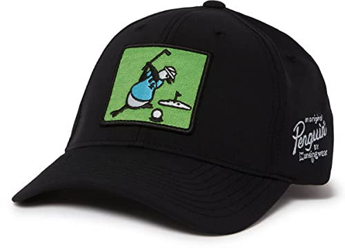 Original Penguin Herren 2023 Country Club Logo Pete One Size Marken-Golfkappe, Caviar, Einheitsgröße
