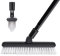 JEHONN 2 Pack Grout Brush with Long Handle 127CM, Swivel Floor Scrub Broom, Tile Scrubber for Cleaning Bathroom Shower Corner Kitchen Patio Baseboard