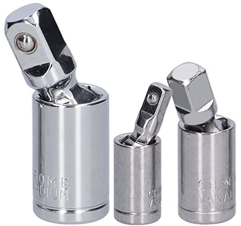 Allsmart Rchet Universel 7 × 5 × 3 3 Pièces Adaptateur de Douille à Joint Universel 1 2 3 8 1 4 Outil de Conversion en Acier pour clé à Cliquet