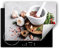 SMTDeco herdabdeckplatte Induktionsmatte herdabdeckung ceranfeld abdeckplatten für ceranfelder induktionskochfeld schutzmatte 80x52 cm Gewürze weiß