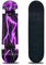 Monopatín completo de 31 x 8 pulgadas, 8 capas de madera de arce, monopatín estándar para niños, adolescentes, adultos, principiantes (violeta)