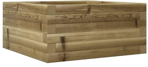 vidaXL Fioriera da Giardino 50x50x23 cm in Legno di Pino Impregnato, fioriera, fioriera da patio, fioriera per erbe, fioriera da esterno, fioriera