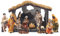 Nubamzy Weihnachtskrippe - Weihnachtskrippe Set Krippe Weihnachtskrippe Weihnachtsdeko Krippe Geburt Krippenfiguren Handarbeit Krippe Geburt Jesus Christus Stall