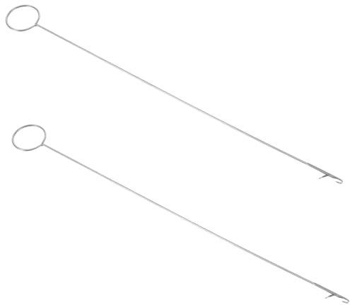 IWOWHERO Set Mit 2 Wendehaken Aus Edelstahl Zum Nähen Häkeln Für Die Herstellung Von Schrägbändern