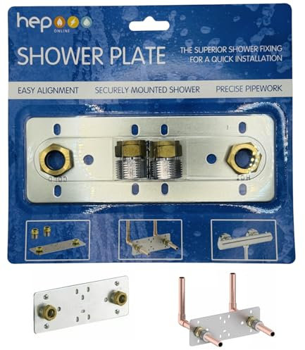 hep® Shower Plate SP8 Concealed Fixing for Exposed BAR Valve EASYFLOW 150mm