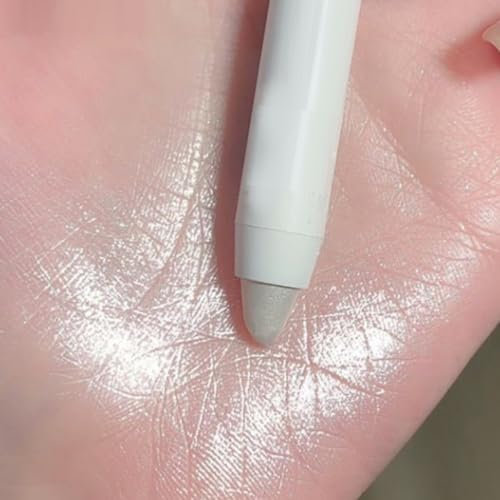 KARLOR Augen Highlighter Stift Silber Glitzer Ultrafein Eyeliner Glitter Pen Diamand Highlighter Lidschatten Glänzend Shiny für Augenlid Nase Gesicht Perlglanz (02# Diamant, Highlighter)