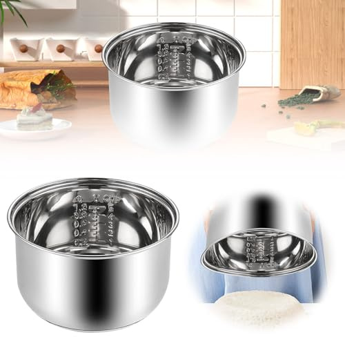 Edelstahl Innentopf für Reiskocher - Funktionale Backutensilien für Perfekte Reisgerichte Vielseitige Küche (C, 11.1x21cm)