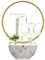 Petite Fontaine d’Intérieur, Cascade à Feuilles de Lotus en Verre, Décoration Feng Shui pour Salon ou Bureau