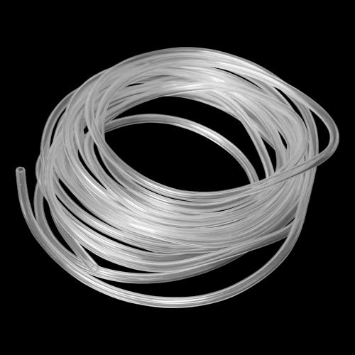 iMeistek 8mm ID x 11mm OD Clear Plastic Tube Hose, 6M Length Food Grade Flexible PVC Vinyl Tube Pipe for Oil Water and Air Transfer