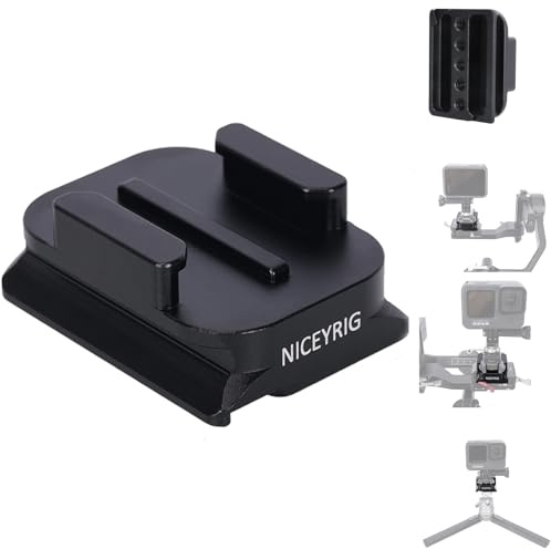 NICEYRIG Buckle Mount Adapter with Built-in Quick Release Plate-626 | for Go Pro Cameras, Buckle Mount plate for Go Pro,Most Action Cameras