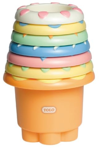 TOLO 80040 - Arcobaleno del Bambino Stacker - Arcobaleno Tazza impilamento, 16,5 x 9 x 17 cm