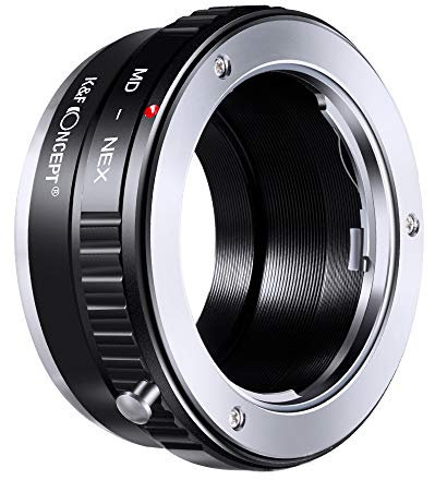 K&F Concept Adaptador de Objetivo Manual MD MC-NEX, Compatible con Lente Objetivos de Minolta MD MC y Cuerpo de Camara Sony NEX E-Mount, Sony NEX-3 NEX-3C NEX-5 NEX-5C NEX-5N NEX-5R NEX-6 NEX-7 NEX-F3