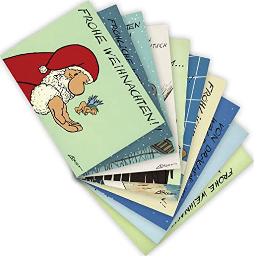 Inkognito Postkarten 10er MIX | Anlass: ''Xmas'', Motiv: Weihnachten ''Postkarten Weihnachten mit Loriot 2'' | Künstler: Loriot (Vicco von Bülow) | Art-Nr.: MIX-0868 | vom Berliner Verlag