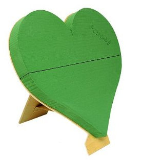 mosy Steckschaum-Herz, 50 cm zum Stellen, Blumen-Steckmasse, Kirche, Hochzeit, Blumen-Gestecke, Frischblumen