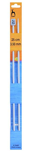 Pony Classic Single Ended Knitting Pins, 25cm x 3.50mm, White