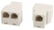 sourcing map 2 Pcs RJ11 6P4C 1 to 2 Female Telephone Line Splitter Connector, 2 Way Phone Jack Splitter Expansion Adapter Converter for Telephone Landline Cable Fax Machine Separator