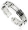 Bungsa ARMBAND Damen silber - TRIBAL Edelstahl-Armband für Damen & Herren - Steel Armband für Frauen & Männer - 22 x 15 cm - mit hochwertigem Verschluss - Bracelet Herren und Damen