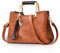 NICOLE&DORIS Frau Dame Handtaschen Schultertasche Taschen Shopper Umhängetasche Tote PU Khaki