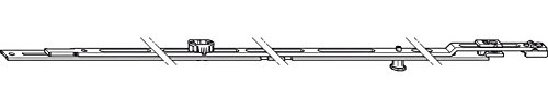 WINKHAUS Mittenverriegelung MK.750-1, L=750 mm, 1 Zapfen, verlängerbar, silber