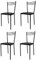 t m c s Tommychairs - Set 4 sillas Elegance para Cocina, Comedor, Bar y Restaurante, Estructura en Acero Pintado Negro y Asiento tapizado en Polipiel Color Negro
