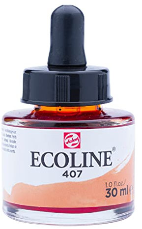 Ecoline Flüssige Aquarellfarbe Flasche 30 ml Dunkler Ocker 407 (11254071)