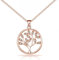 Philip Jones Collier Arbre de Vie Plaqué Or Rose Créé avec des Cristaux Zircondia®