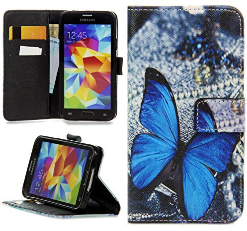 Handy Lux® Schutz Hülle Tasche Kartenfächer Flip Case Etui Cover Involto Motiv Design Hülle BookStyle für Huawei P30 Pro, Schmetterling