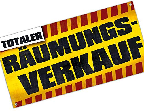 Banner Räumungsverkauf Werbebanner Aktionsbanner Plane 4x1m