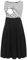 Smallshow Ärmelloses Patchwork-Umstandskleid mit Taschen für Frauen White Stripe-Black Small
