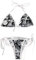 YUANMO Ahegao Bikini Lolita Japonais Manga Lingerie Sexy Anime Soutien-gorge et String Ensemble, gris, Taille unique