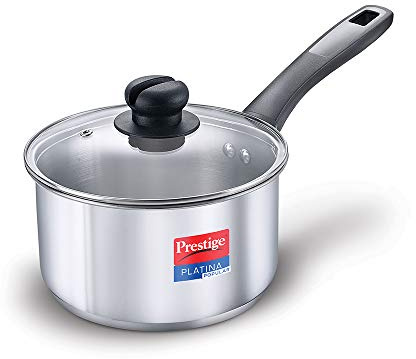 Prestige SS Platina - Sartén de cocina popular, 140 mm