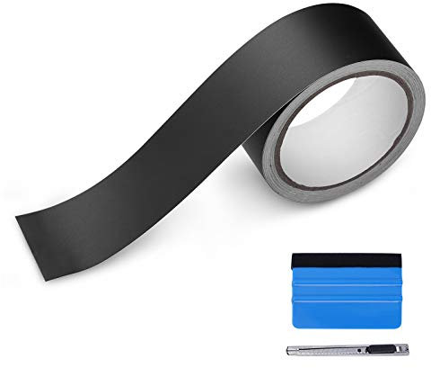 NewL Auto Folie Schwarz Matt 5CMx9M Folien-Set für verdunkelte Fensterverkleidung, Türverkleidung