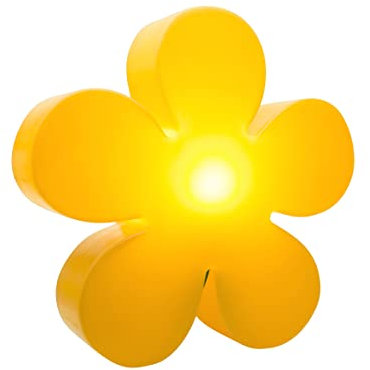 8 seasons design Shining Flower Deko-Lampe Blume Ø 40cm (Gelb), E27 Fassung inkl. Leuchtmittel in warmweiß, als Indoor- & Outdoor Deko, Kinderzimmer