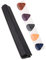 Jiayouy 7.3 Inches Microphone stand Guitar Pick Holder Rubber Guitar Picks Clamp Clip With 5 Picks