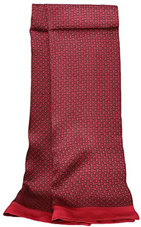 UK_Stone Halstuch Herren 100% Seide Schal Vintage Pattern Seidenschal Herrenschal, (Geflochtenes Pattern #2 Rot)