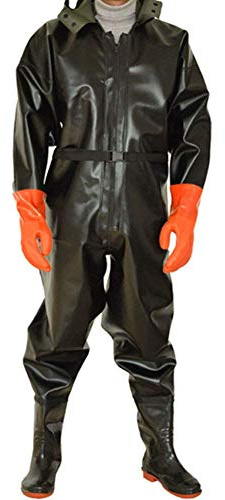 XBSXP Stivali da Pesca e Trampolieri Waders a Corpo Intero Con Stivali di Gomma, Impermeabili da Uomo per Pesca e Caccia, B, 45
