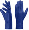 Harssidanzar Leder handschuhe Frauen, Winter Warm Fleecefutter Touchscreen Vintage Finished GL018EU,Blau, Größe XL