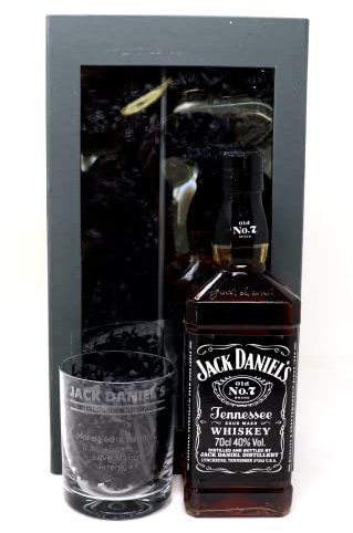 Personalised Engraved Dimple Glass Tumbler & 35cl Bottle in Presentation Gift Box - Banner Design