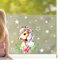 Wandtattoo Loft Sichtschutzfolie Kinderzimmer Mädchen mit Pferd und Sternen Motiv, Bunte Fensteraufkleber, Milchglasfolie, Mädchen Fensterdeko, Dekoration Fenster Aufkleber, Fensterfolie Blickdicht