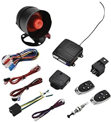 WANGCL Car Remote Burglar Alarm, Vehicle Theft Protection System, Keyless Central Lock + Shock Sensor + 2 Universal Remote Controls