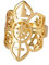 Lotus Ring Religiöse Mysteriensymbole Bandring Om Ohm Ring Davidstern Ring Kreuz Yin Yang Schutz Amulett Edelstahl Schmuck Geschenke für Frauen Mädchen (Gold)