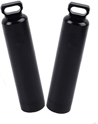 2 Pcs Portable Pill Bottle, Aluminum Alloy Large Waterproof Seal Pill Container, EDC Outdoor Medicine Bottle Storage Tank for Store Capsule, Vitamin