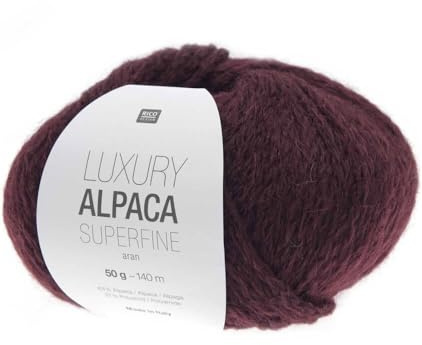 LUXURY ALPACA Superfine Aran Strickgarn. Rico Design